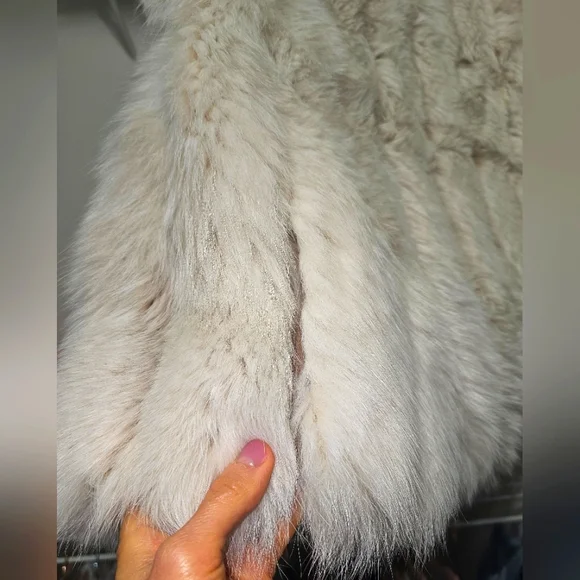 Real Genuine Fox Fur coat jacket vest fluffy trendy luxury 2 in 1 - Picture 6 of 9